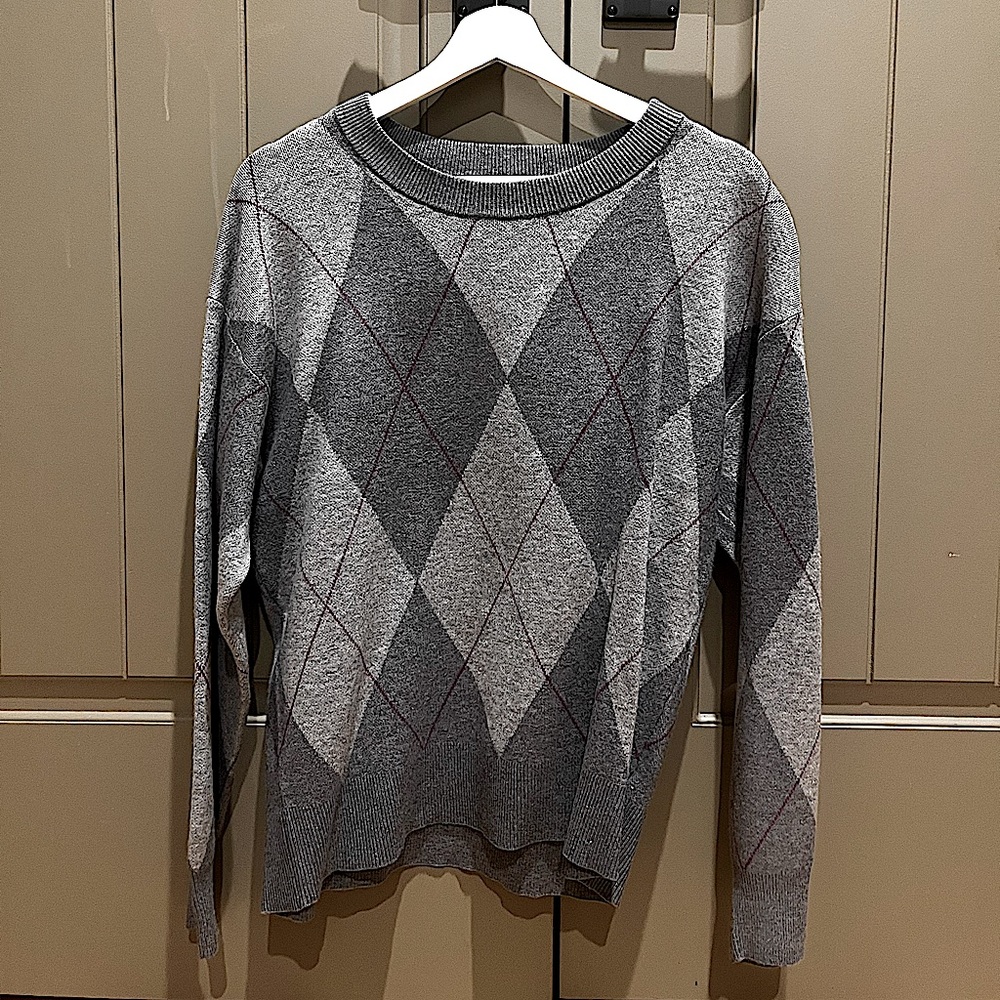 Gray and Purple Tahari Women’s Sweater